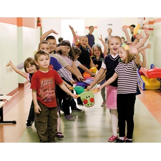    Evacuatiekoord "de wandelende draak" voor kinderopvang en onderbouw