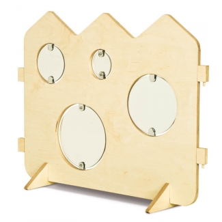 Scheidingswand  (speelwand) met speelelement - Draaiende spiegels