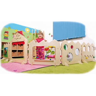  Voordeelset scheidingswanden (grondbox) met speelelementen