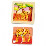 Giraf - Eenvoudige maar leerzame Kwaliteit Puzzel van Chelona, vanaf 12 mnd.