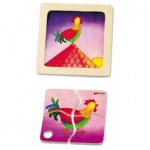 Haan - Eenvoudige maar leerzame Kwaliteit Puzzel van Chelona, vanaf 12 mnd.