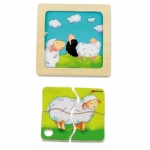 Schaap - Eenvoudige maar leerzame Kwaliteit Puzzel van Chelona, vanaf 12 mnd.
