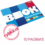 Tekenblok met 10 Gekleurde vellen - A4