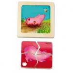 Varken - Eenvoudige maar leerzame Kwaliteit Puzzel van Chelona, vanaf 12 mnd.