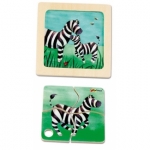 Zebra - Eenvoudige maar leerzame Kwaliteit Puzzel van Chelona, vanaf 12 mnd.