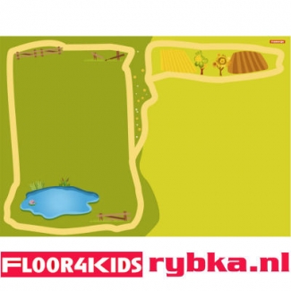  De boerderij - hygi&euml;nisch anti-allergie speelkleed van FLOOR4KIDS