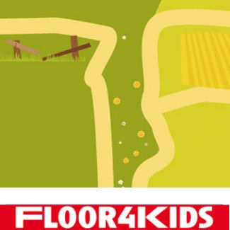  De boerderij - hygi&euml;nisch anti-allergie speelkleed van FLOOR4KIDS