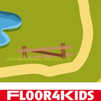  De boerderij - hygi&euml;nisch anti-allergie speelkleed van FLOOR4KIDS