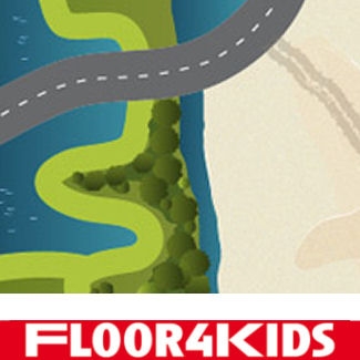  De grote bouwplaats - hygi&euml;nisch anti-allergie speelkleed van FLOOR4KIDS