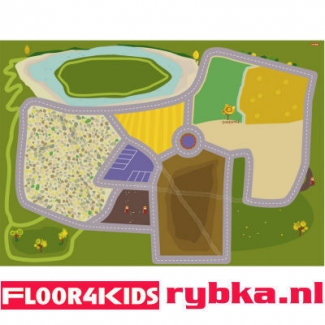  Het extra grote autobouwkleed - hygi&euml;nisch anti-allergie speelkleed van FLOOR4KIDS
