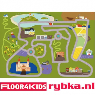  Het extra grote autokleed - hygi&euml;nisch anti-allergie speelkleed van FLOOR4KIDS