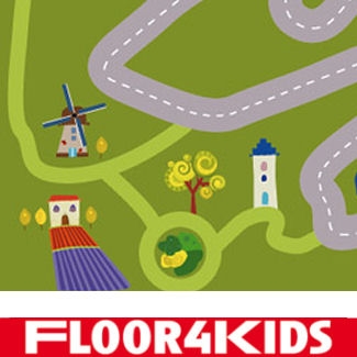  Het extra grote autokleed - hygi&euml;nisch anti-allergie speelkleed van FLOOR4KIDS