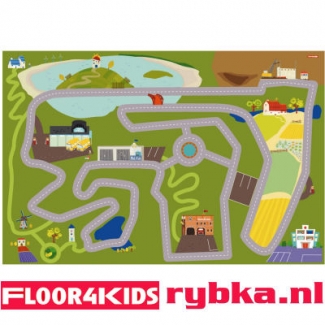  Het grote autokleed - hygi&euml;nisch anti-allergie speelkleed van FLOOR4KIDS