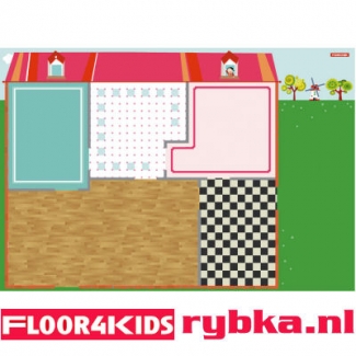  Het poppenhuis - hygi&euml;nisch anti-allergie speelkleed van FLOOR4KIDS