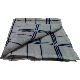 Keukendoek, kleur wit met blauw
