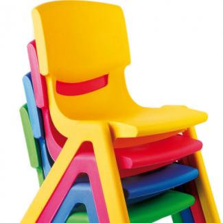 Kinderstoeltje FUN stapelbaar in geel - 30