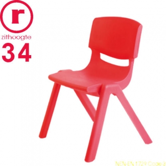 Kinderstoeltje FUN stapelbaar in rood - 35