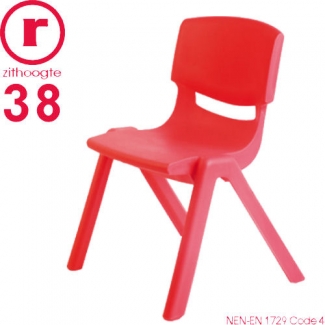 Kinderstoeltje FUN stapelbaar in rood - 40