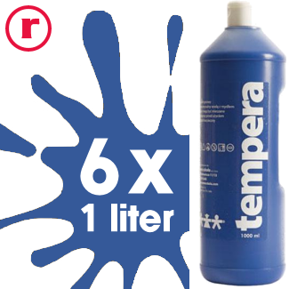 Plakkaatverf Blauw AANBIEDING - 6x 1 liter (schoolverf)