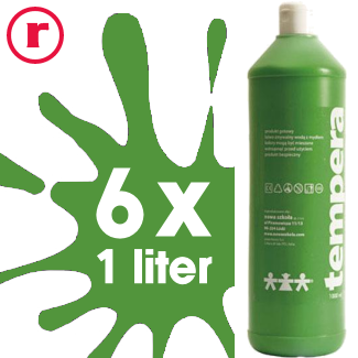 Plakkaatverf Groen AANBIEDING - 6x 1 liter (schoolverf)