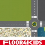  De grote bouwplaats - hygi&euml;nisch anti-allergie speelkleed van FLOOR4KIDS
