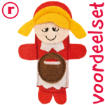  Voordeelset vingerpoppen - Roodkapje