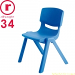 Kinderstoeltje FUN stapelbaar in blauw - 35