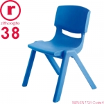 Kinderstoeltje FUN stapelbaar in blauw - 40