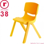 Kinderstoeltje FUN stapelbaar in geel - 40