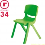 Kinderstoeltje FUN stapelbaar in groen - 35