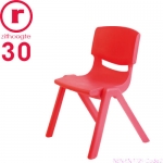 Kinderstoeltje FUN stapelbaar in rood - 30