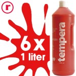 Plakkaatverf Rood AANBIEDING - 6x 1 liter (schoolverf)