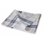 Theedoek, kleur wit met blauw