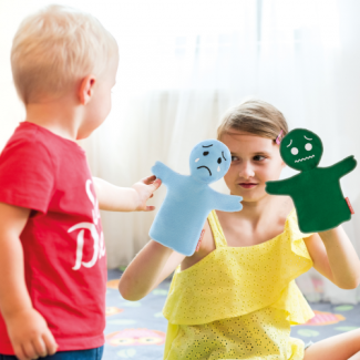   Emotie - Handpoppen - leert kinderen hun emotie te tonen