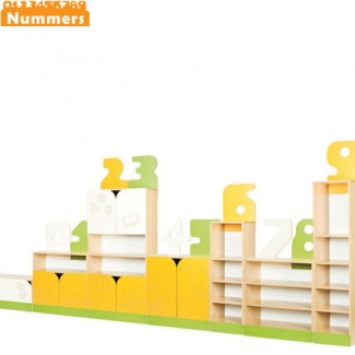 Kastenwand 1 - Nummers kinderopvang meubilair