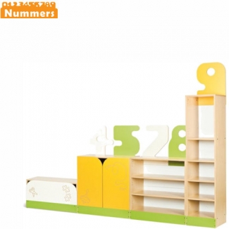 Kastenwand 3 - Nummers kinderopvang meubilair