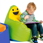    kinderzitzak happy faces | blauw-roze