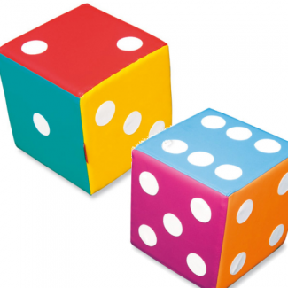 Foam dobbelsteen met "dots"