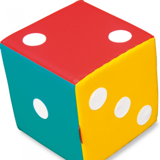 Foam dobbelsteen met "dots"