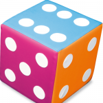 Foam dobbelsteen met "dots"