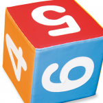 Foam dobbelsteen met "nummers"