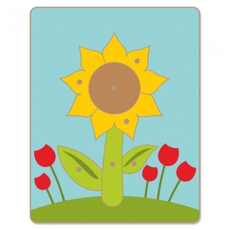 Zonnebloempje - RYBKA knoppuzzel voor jonge kinderen (modern ontwerp)