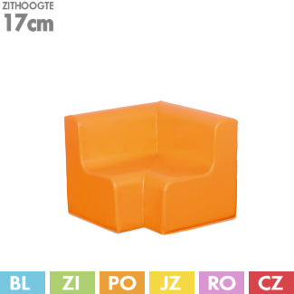  Foam hoekbankje - Zithoogte 17 cm
