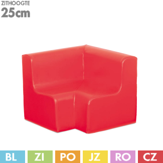  Foam hoekbankje - Zithoogte 25 cm