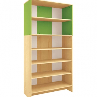  Modern hoge kast - Groen -  Zonder deuren