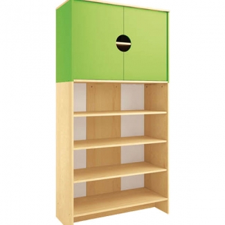  Modern hoge kast - Groen - Met 1 set deuren