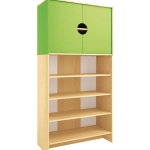  Modern hoge kast - Groen - Met 1 set deuren