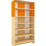  Modern hoge kast - Oranje - Met 2 sets deuren 