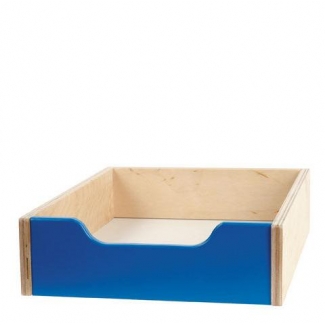 Classic lage houten lade - blauw