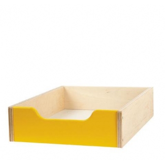 Classic lage houten lade - geel